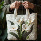 Artisanal Quilted Shell White Bag